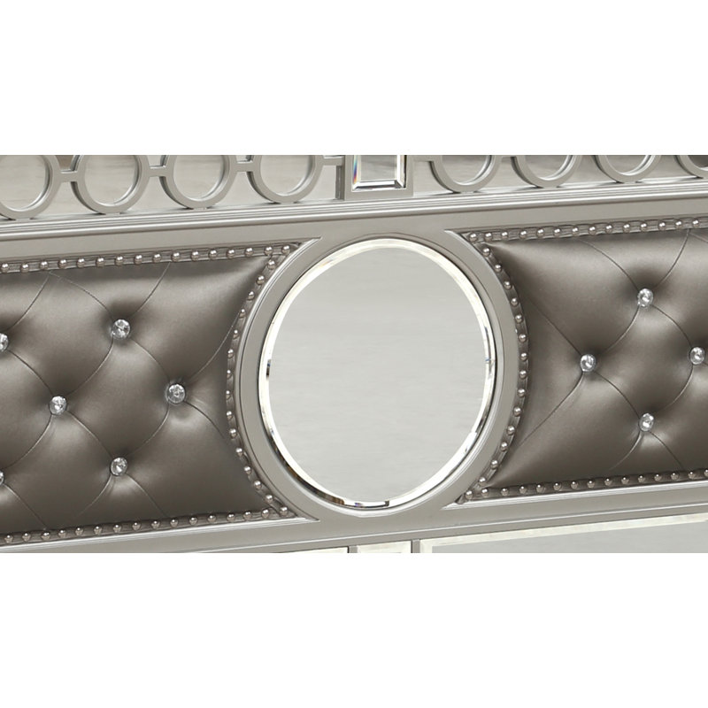 Rosdorf Park Symphony 5 Piece Bedroom Set, Silver | Wayfair